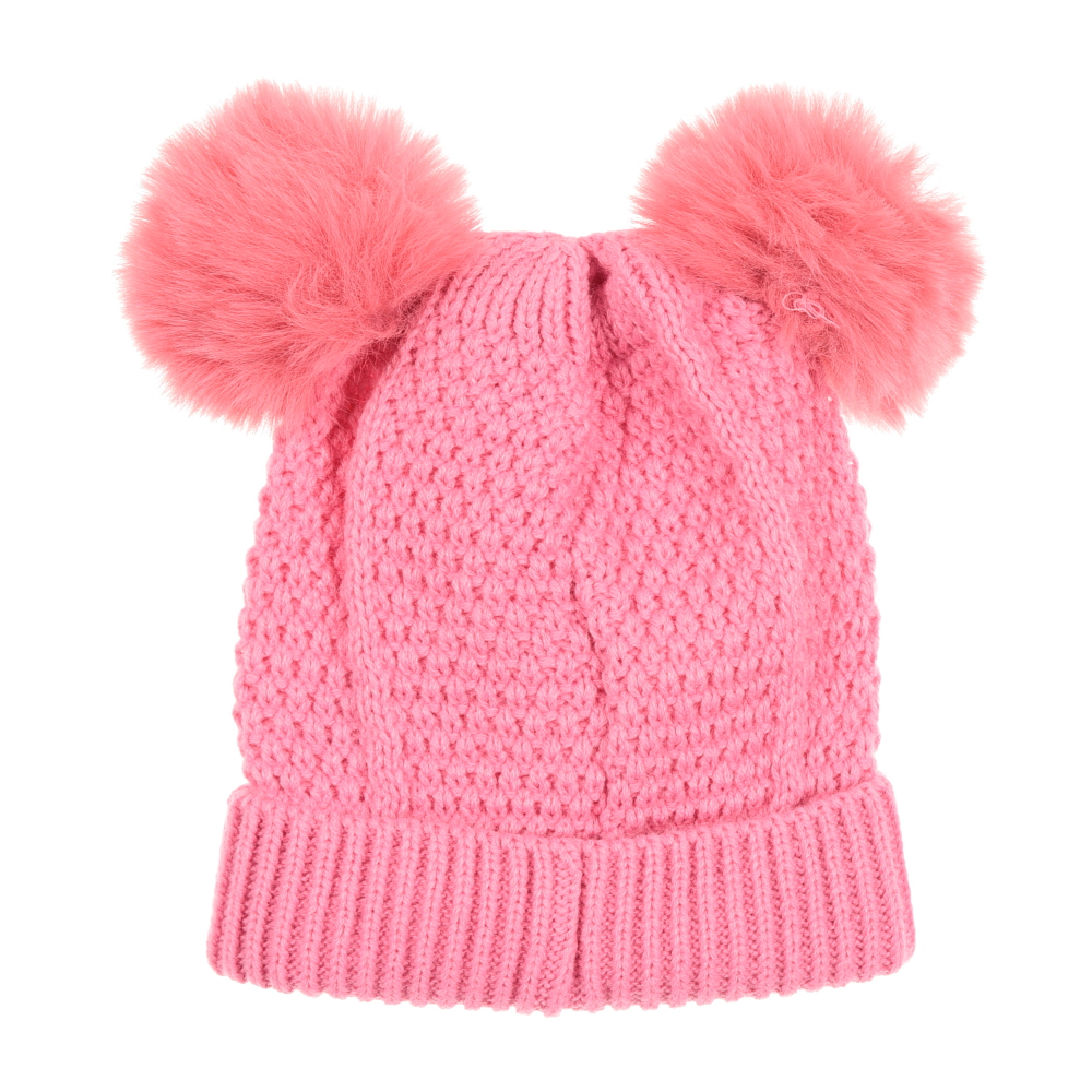 Cappello con Pom Pon Minnie DISNEY Accessorio Invernale per Neonate 100% Acrilico - Zh45031fucsia