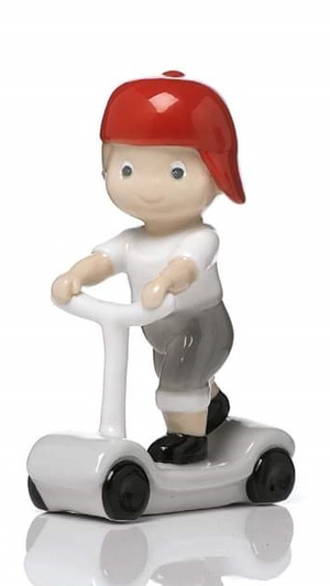 Bomboniera Statuina Bimbo Hip Hop in Porcellana Assortito in 2 Figure Ilary Queen - Iq3373
