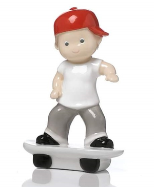 Bomboniera Statuina Bimbo Hip Hop in Porcellana Assortito in 2 Figure Ilary Queen - Iq3373