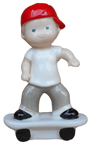 Bomboniera Statuina Bimbo Hip Hop in Porcellana Assortito in 2 Figure Ilary Queen - Iq3373