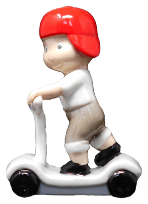 Bomboniera Statuina Bimbo Hip Hop in Porcellana Assortito in 2 Figure Ilary Queen - Iq3373