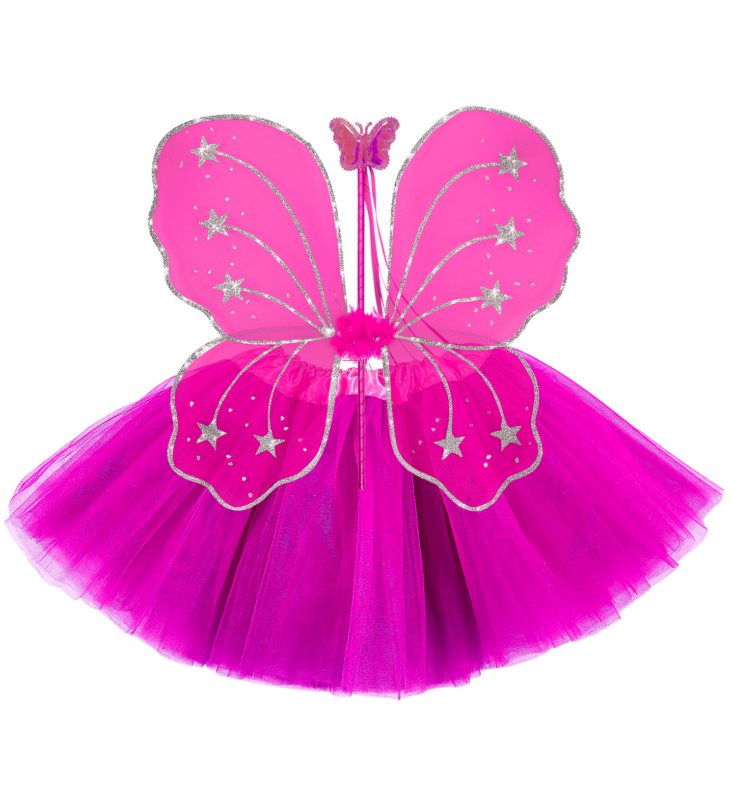 Set Fatina Magica Ali Gonna Bacchetta Accessori Vestito Travestimento Carnevale Bambina 96543