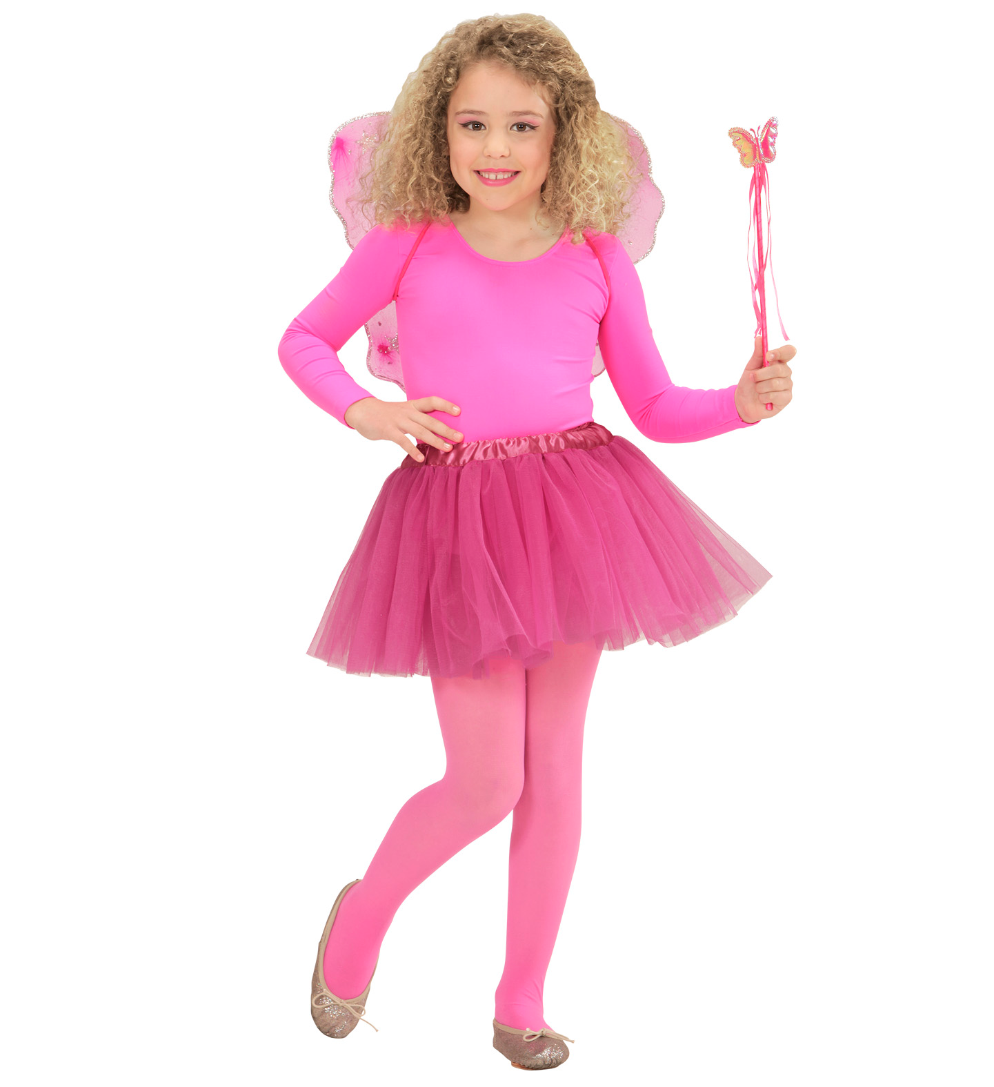 Set Fatina Magica Ali Gonna Bacchetta Accessori Vestito Travestimento Carnevale Bambina 96543