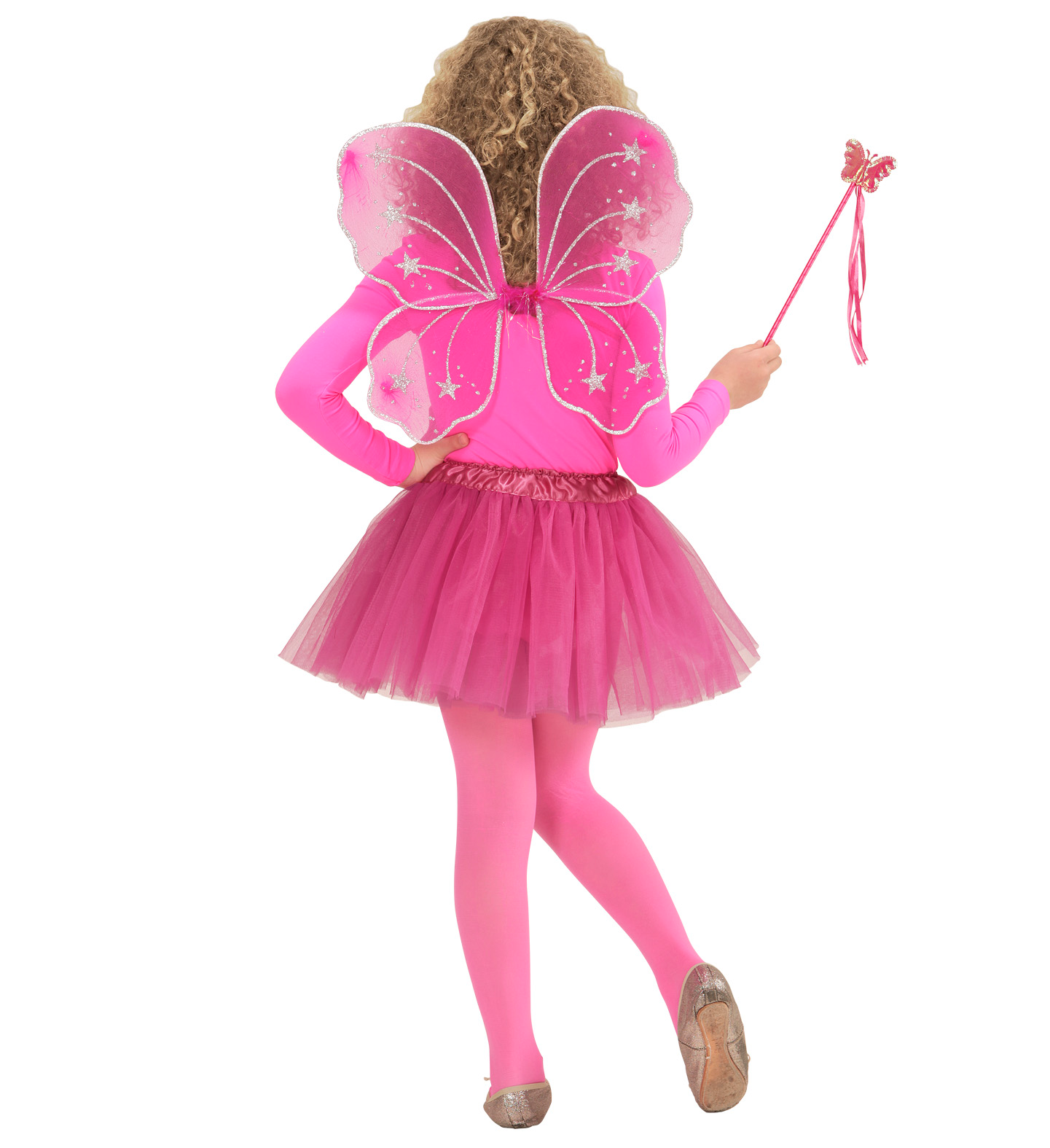 Set Fatina Magica Ali Gonna Bacchetta Accessori Vestito Travestimento Carnevale Bambina 96543