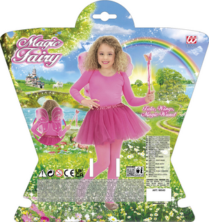Set Fatina Magica Ali Gonna Bacchetta Accessori Vestito Travestimento Carnevale Bambina 96543