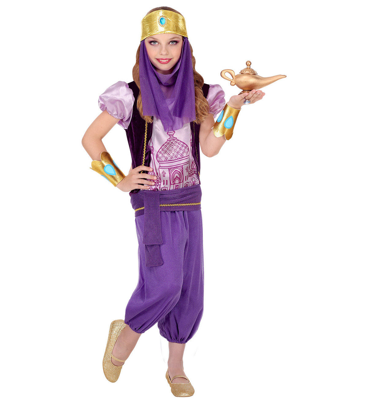 Costume Vestito Abito Travestimento Carnevale Bambina Principessa Araba - Jasmine 7574