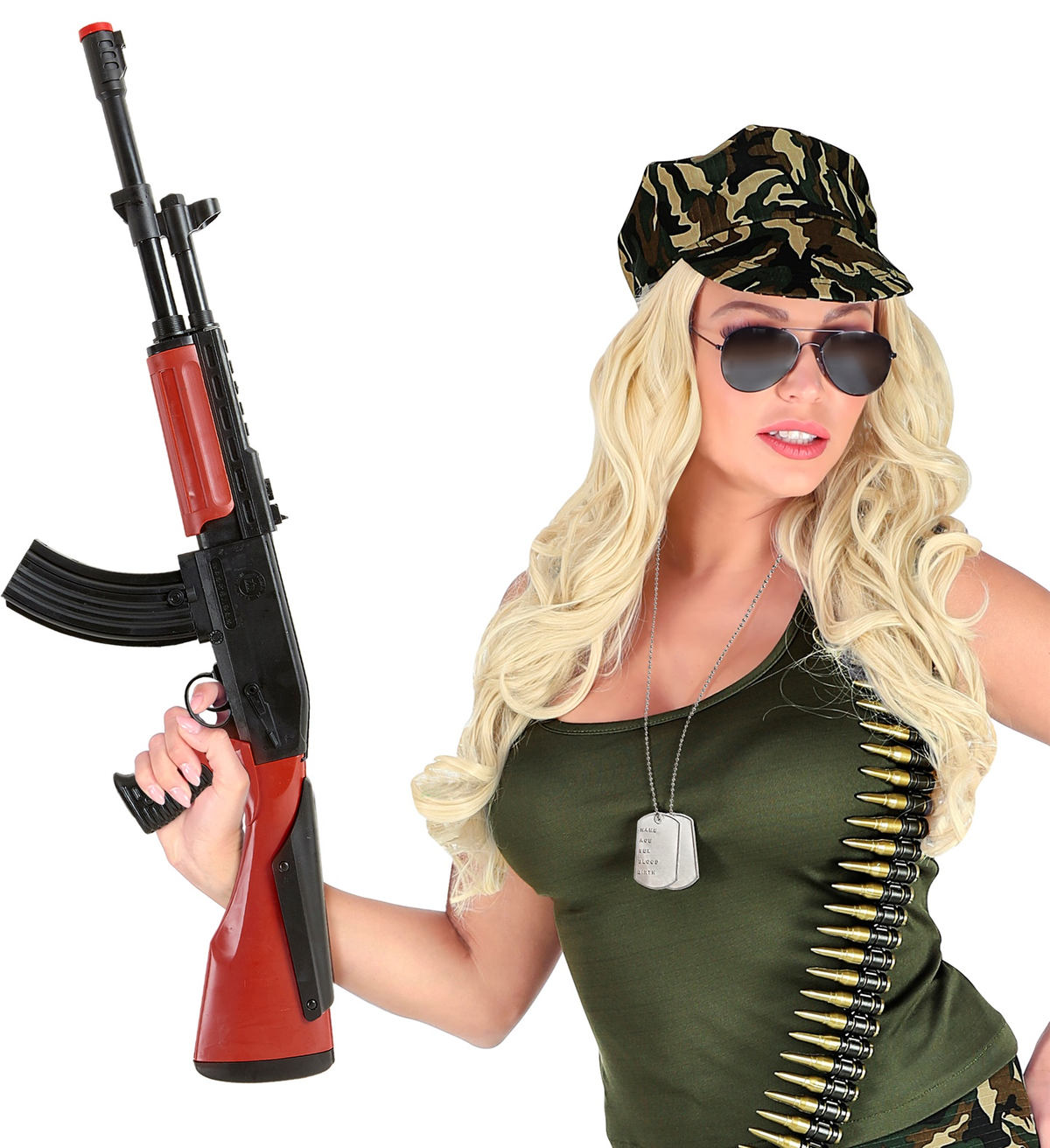 Fucile D' Assalto Kalashnikov Accessori per Abito Vestito Travestimento Carnevale Bambino