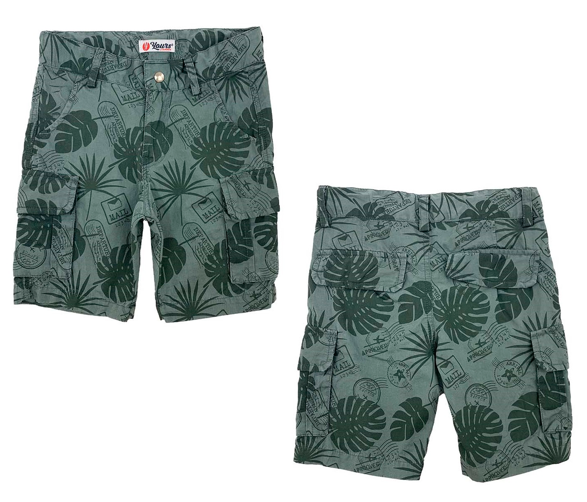 Bermuda Pantaloncino Yours Baby Bambino Verde Taglie 3/7 Anni-Y8080
