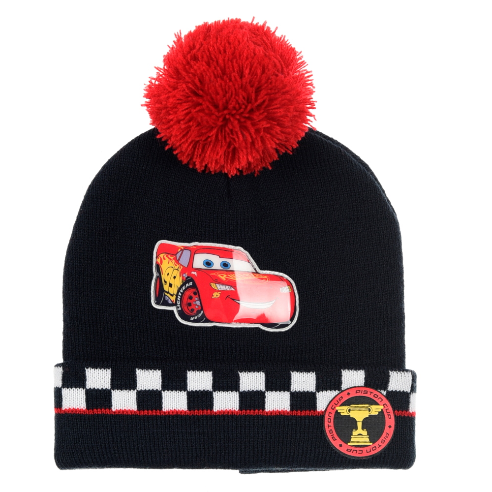 Cappello con Guanti Cars DISNEY Accessorio Invernale per Bambini 100% Acrilico - Zh40109nero