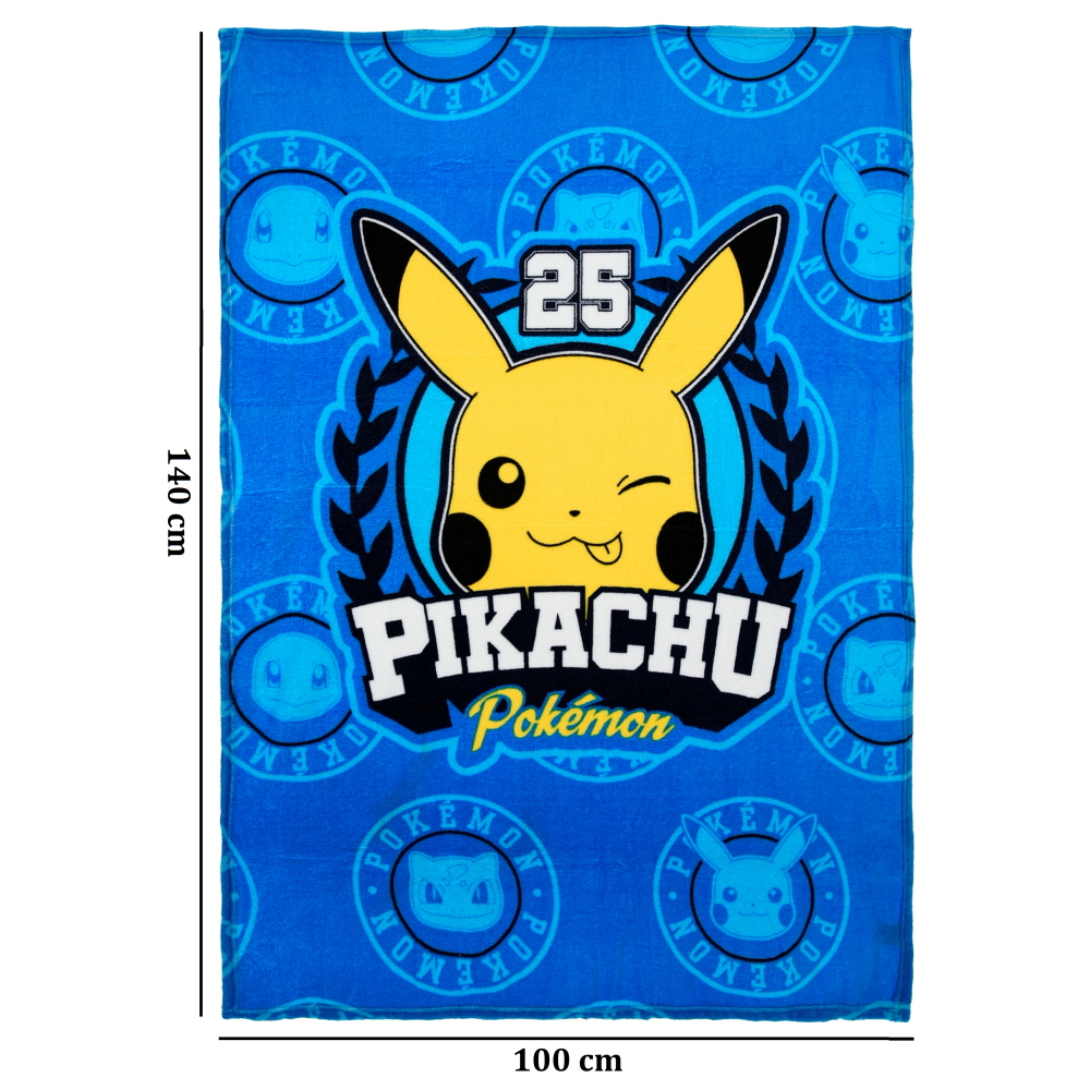 Plaid Pikachu in Coral Coperta in 100% Poliestere 190 Gsm 100 X 140 CM per Bambini - Zh46042