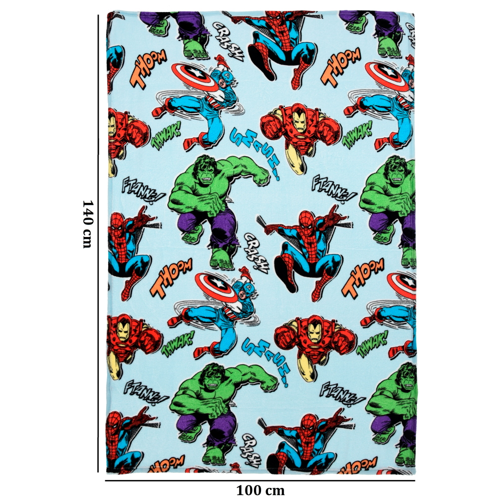 Plaid Avengers MARVEL in Coral Coperta in 100% Poliestere 190 Gsm 100 X 140 CM per Bambini - Zh46036