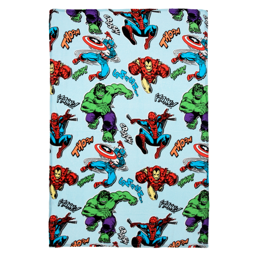 Plaid Avengers MARVEL in Coral Coperta in 100% Poliestere 190 Gsm 100 X 140 CM per Bambini - Zh46036