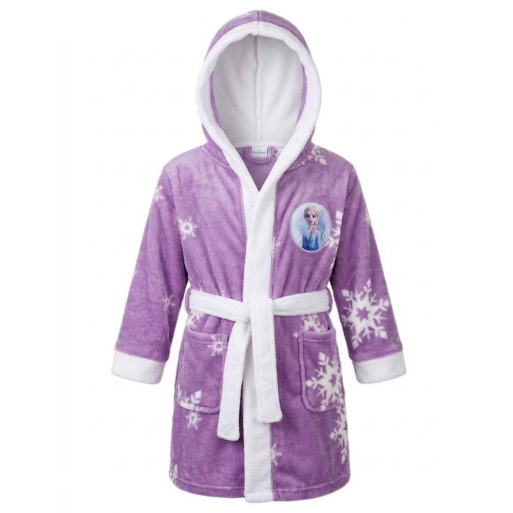 Vestaglia Frozen DISNEY con Cappuccio 3d in Morbido e Caldo Coral Fleece Giacca da Camera - 3775