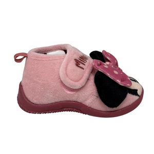 Pantofole Invernali Minnie DISNEY Scarpetta 3d Stivaletto con Suola Antiscivolo Chiusura a Strappo - 7403