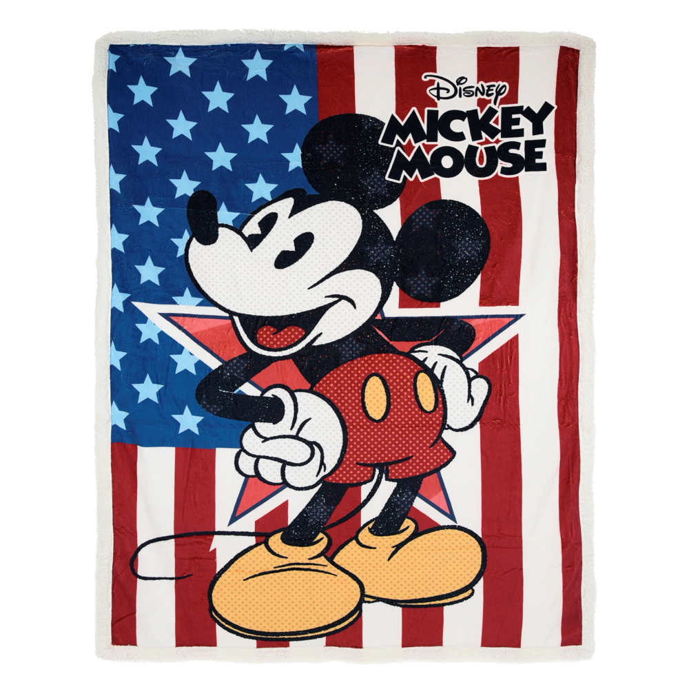 Plaid Mickey Mouse DISNEY in Sherpa Coperta in 100% Poliestere 380 Gsm 190 X 140 CM per Bambini - Zh46052