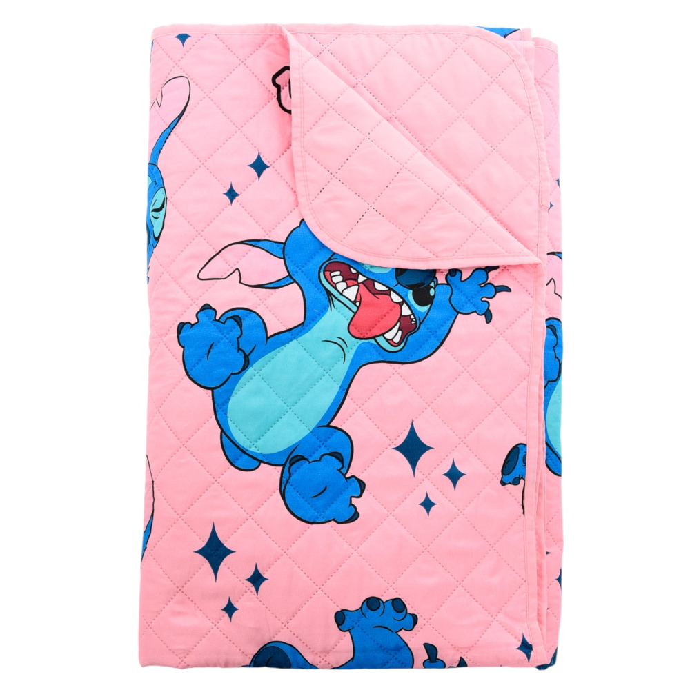 Trapuntino Stitch DISNEY Coperta Copriletto Trapuntato 100 Gsm Letto Singolo 170x260 CM - Zh46062