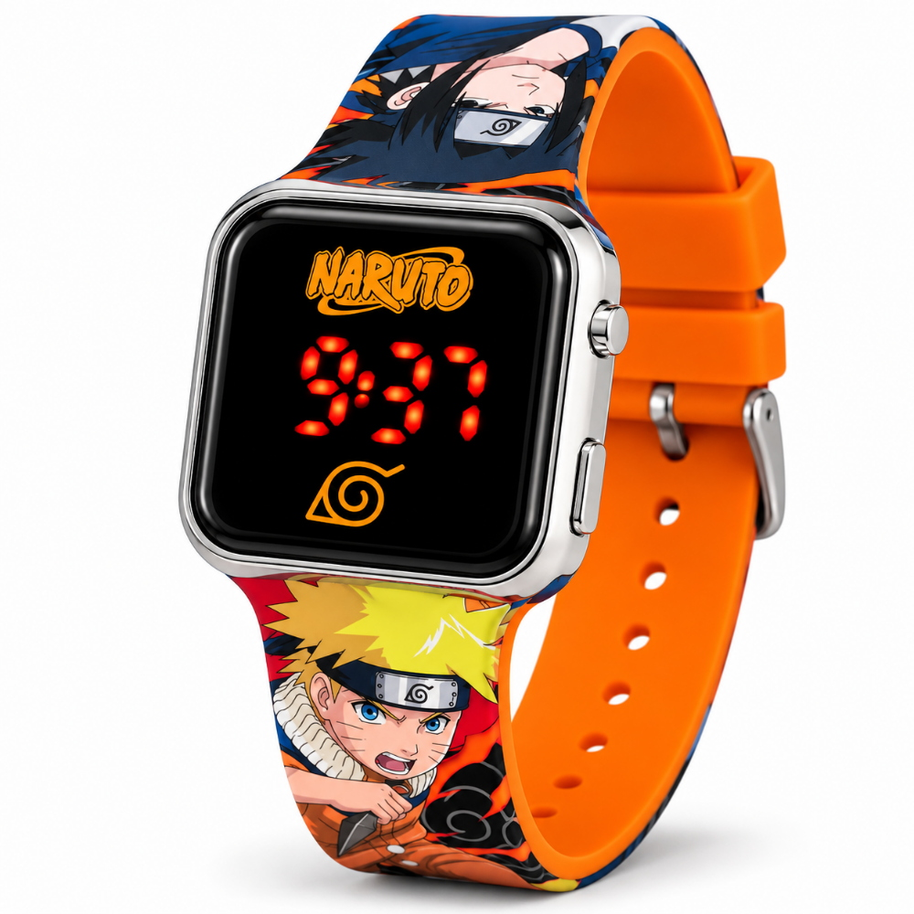 Orologio a LED Naruto e Sasuke da Polso Display Digitale con Cinturino Silicone - Na00002