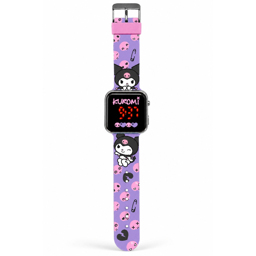 Orologio a LED Kuromi Hello Kitty da Polso Digitale con Cinturino Silicone - Ku00001