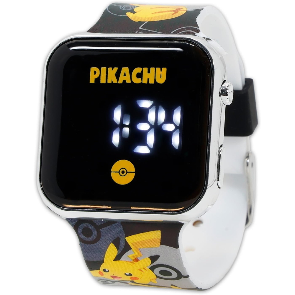 Orologio a LED Pikachu Pokémon da Polso Digitale con Cinturino Silicone - Pok4402
