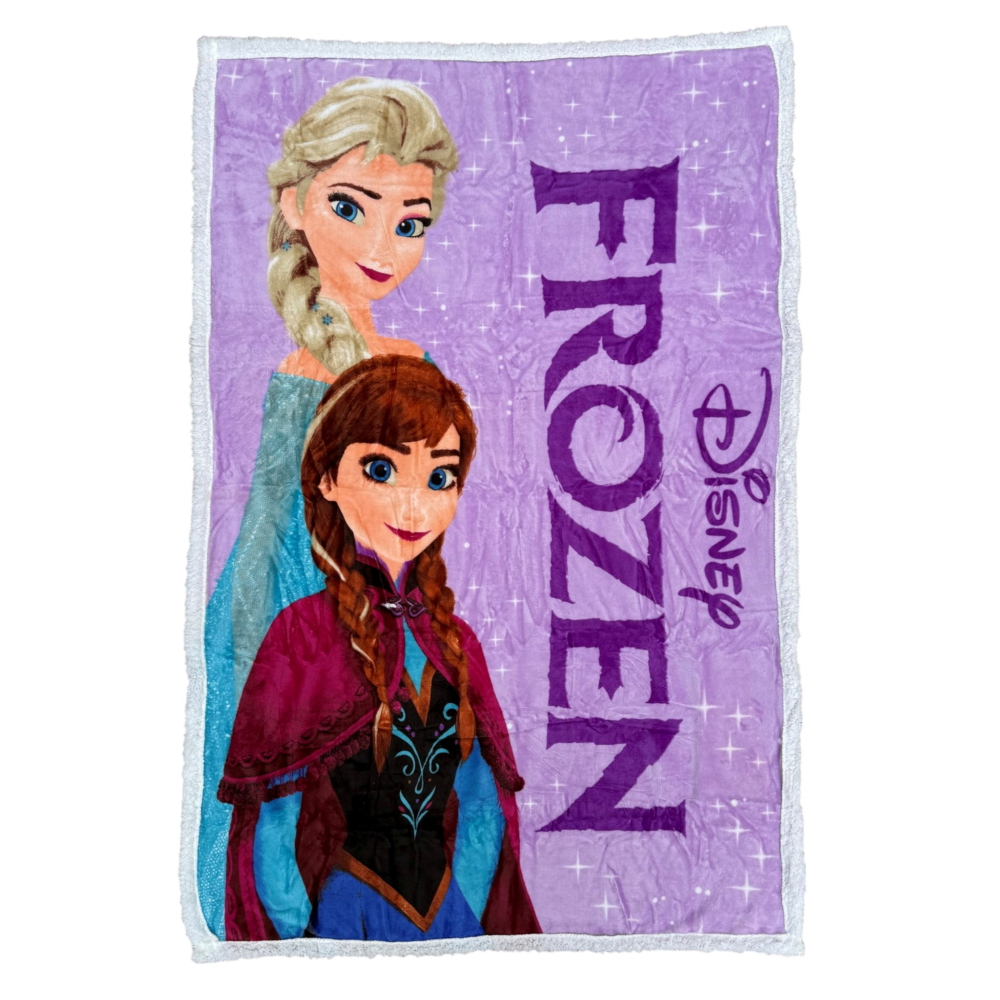 Plaid in Sherpa Frozen DISNEY Coperta Doppio Strato 100 X 140 CM Bambina - Je15442gf