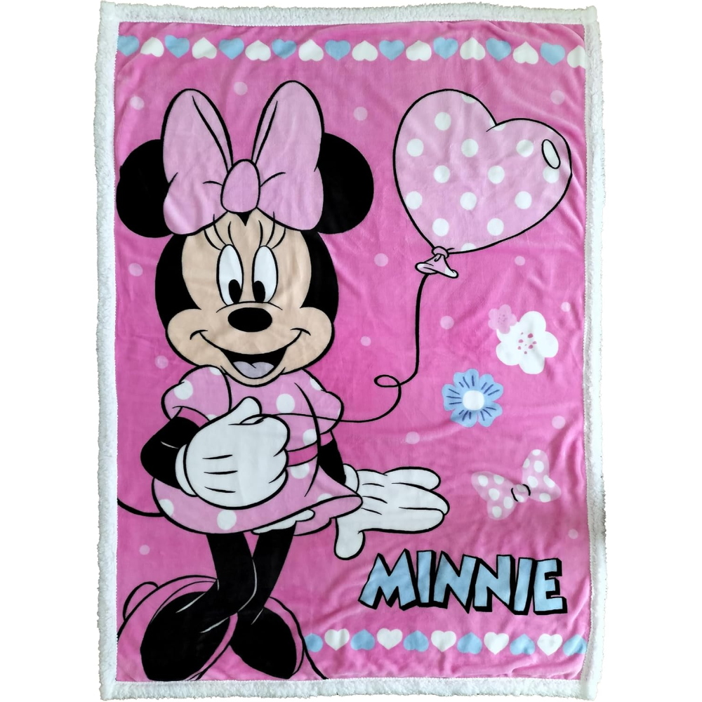 Plaid in Sherpa Minnie DISNEY Coperta Doppio Strato 100 X 140 CM Bambina - Je12441