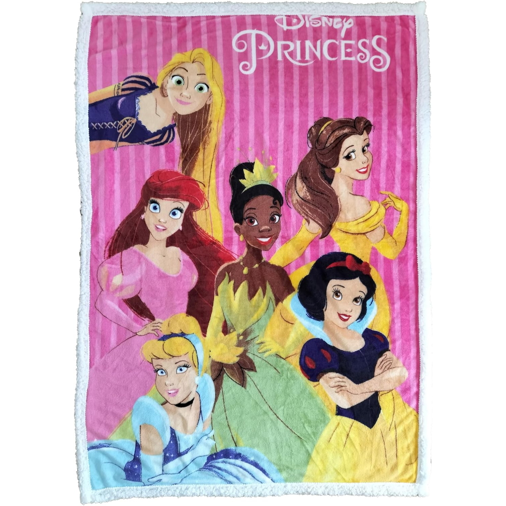 Plaid in Sherpa Principesse DISNEY Coperta Doppio Strato 100 X 140 CM Bambina - Je13519