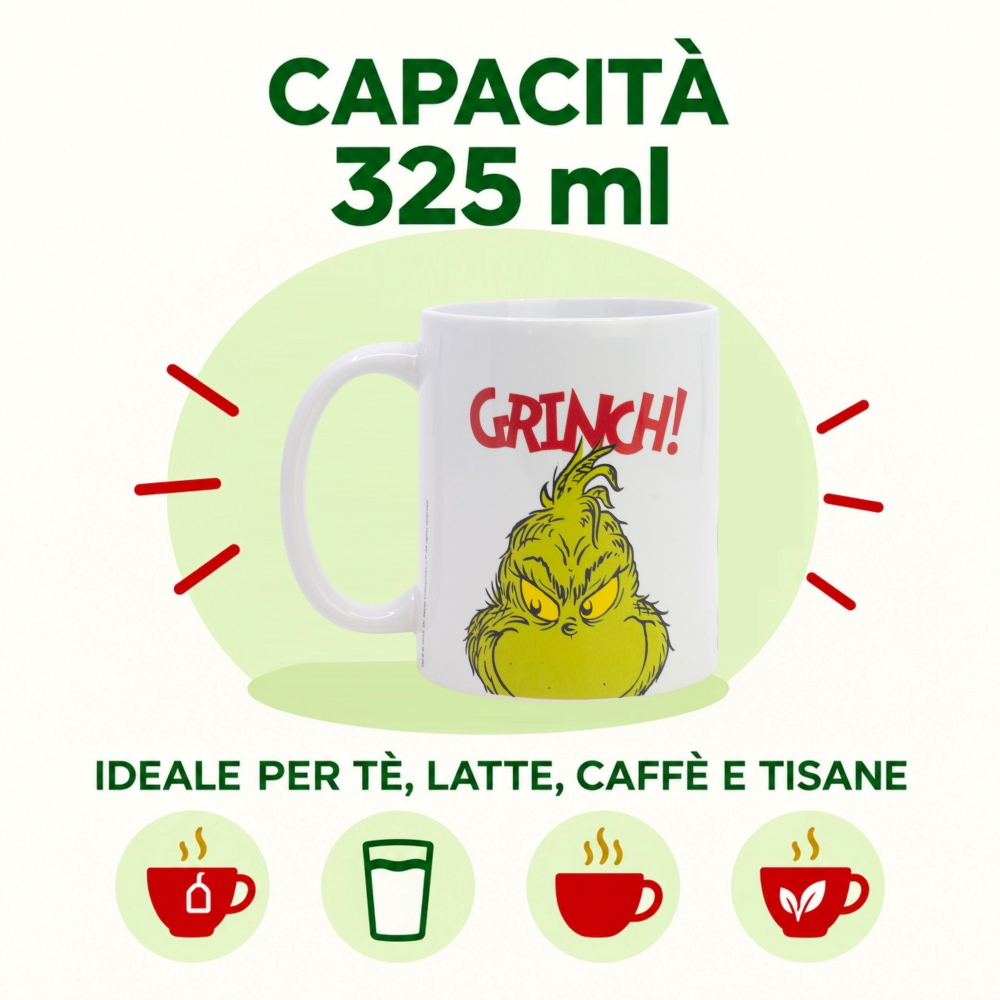 Tazza in Ceramica the Grinch Modello Mug 325 Ml in Confezione - 85998