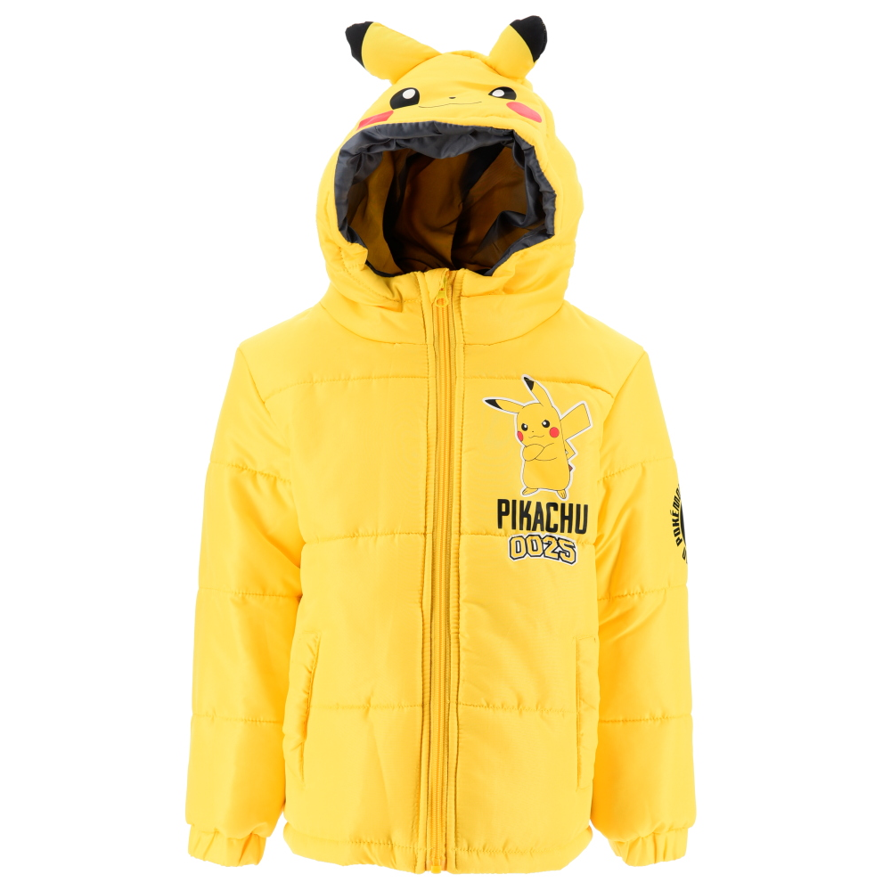 Giubbotto Imbottito Pikachu con Cappuccio Bambino 4/10 Anni - Zh10317