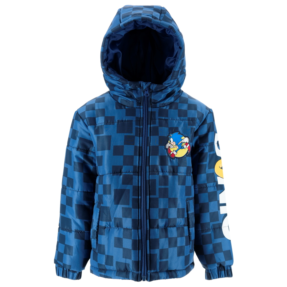 Giubbotto Imbottito Sonic con Cappuccio Bambino 4/10 Anni - Zh10325