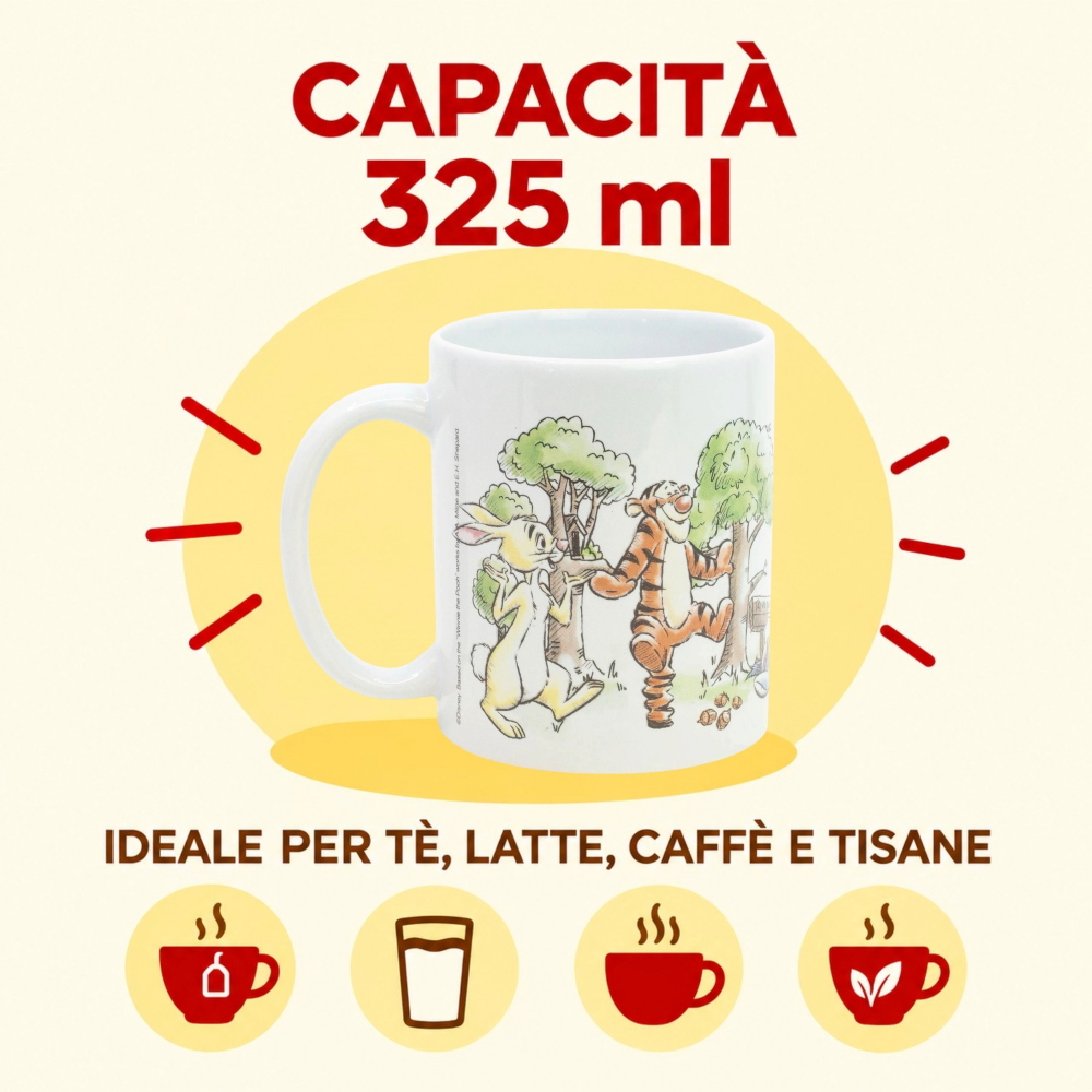 Tazza in Ceramica Winnie the Pooh DISNEY Modello Mug 325 Ml in Confezione - 86184
