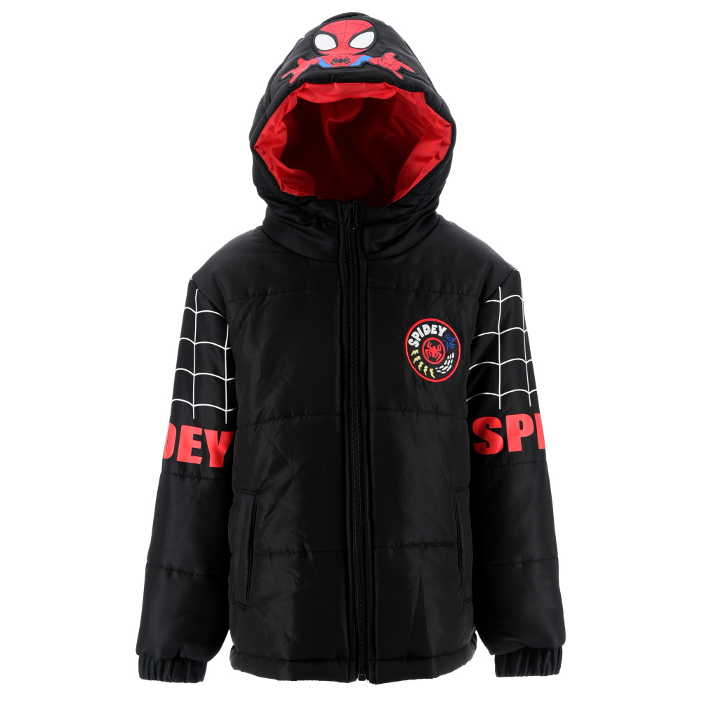 Giubbotto Imbottito Spiderman MARVEL con Cappuccio Bambino 3/6 Anni - Zh10348