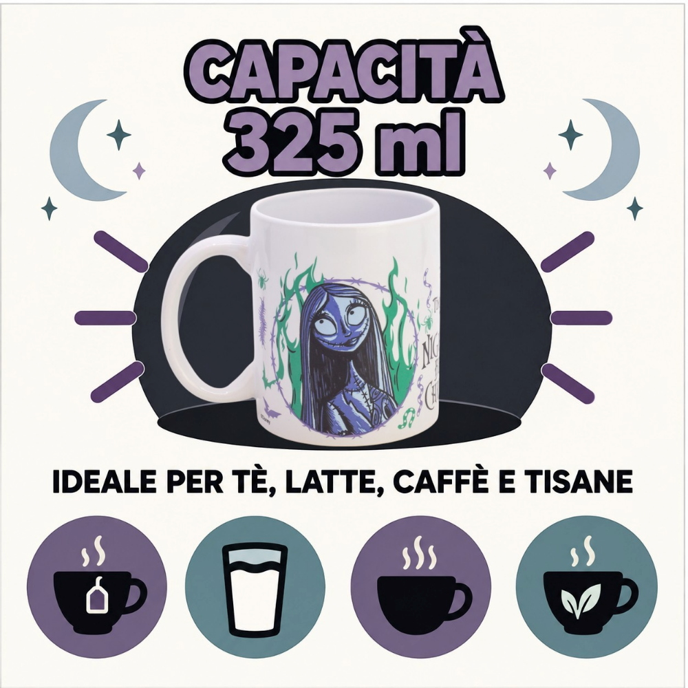 Tazza in Ceramica Nightmare Before Christmas Modello Mug 325 Ml in Confezione - 86005