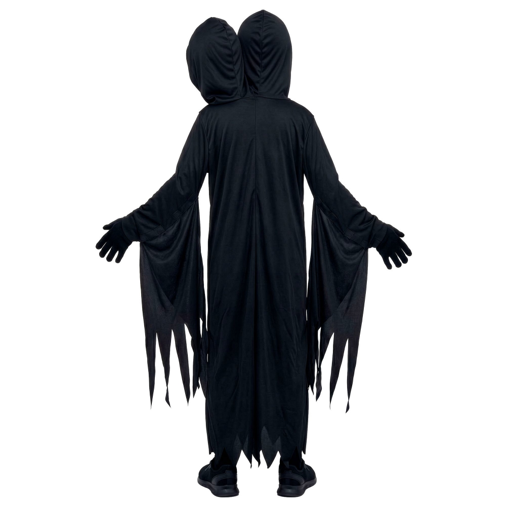 Costume Morte a Due Teste Tunica Maschere Guanti Travestimento Halloween Cosplay Triste Mietitore - 9357