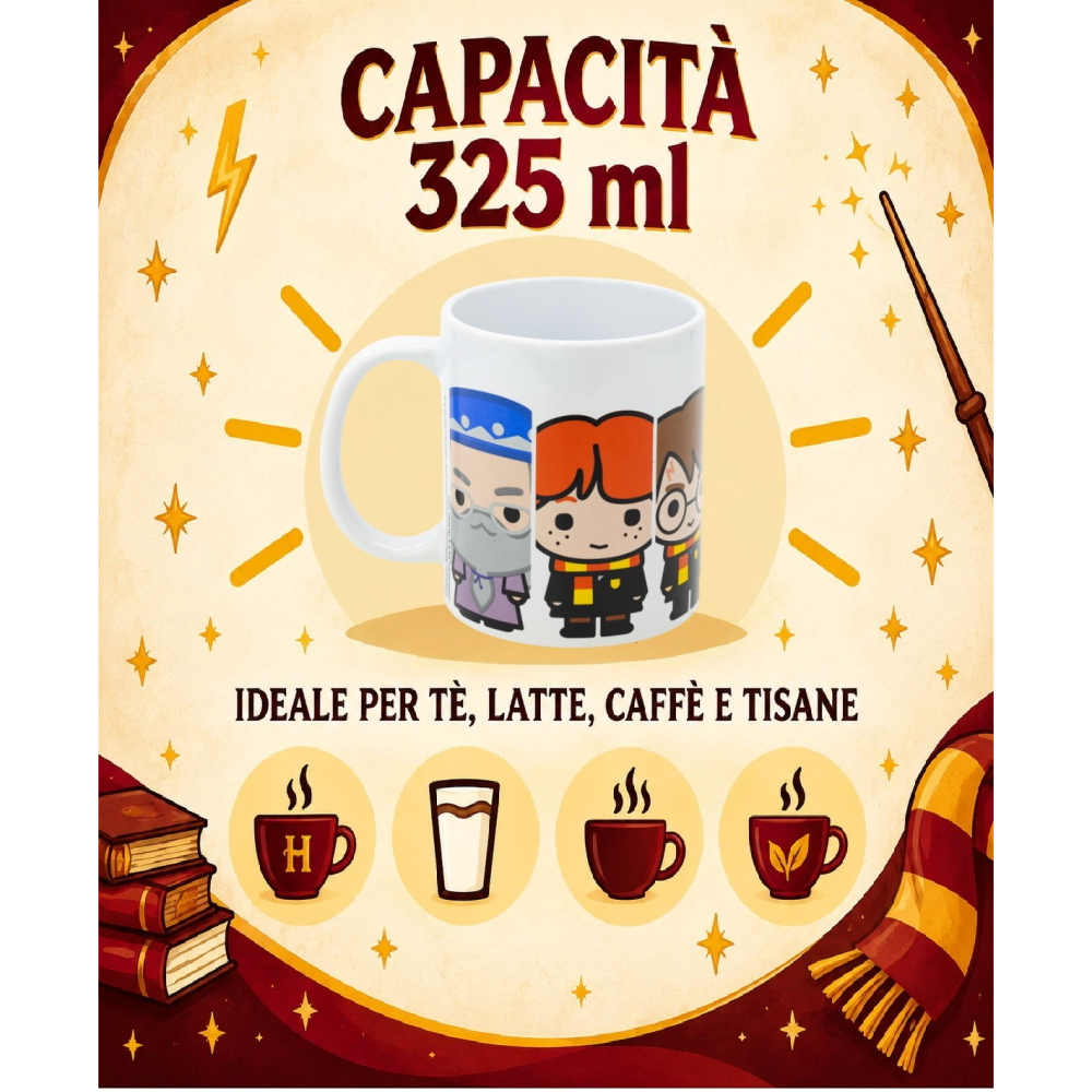 Tazza in Ceramica Harry Potter Chibi Modello Mug 325 Ml in Confezione - 86035