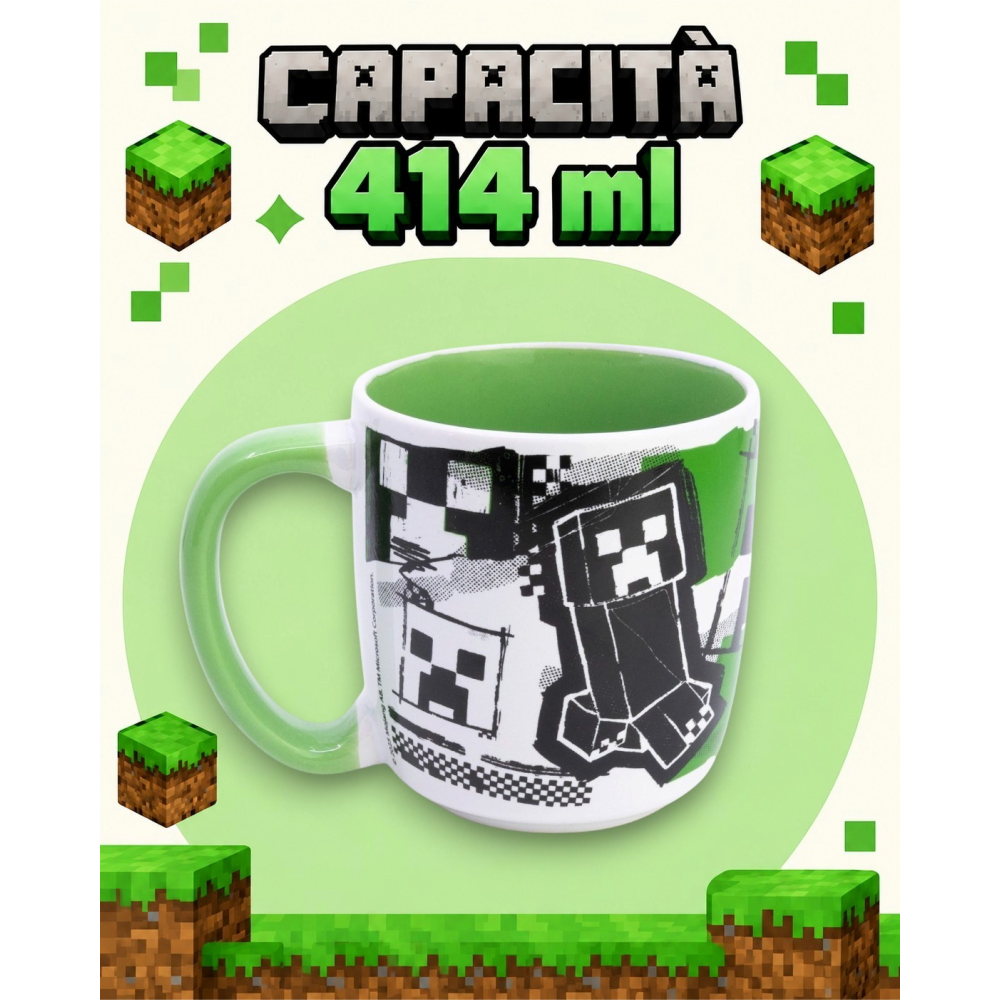 Tazza in Ceramica Minecraft Modello Mug 380 Ml in Confezione - 86232