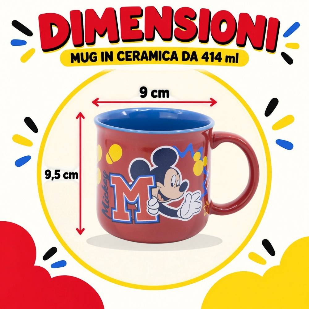 Tazza Topolino DISNEY Modello Mug Doppio Colore 355 Ml in Confezione- 83056