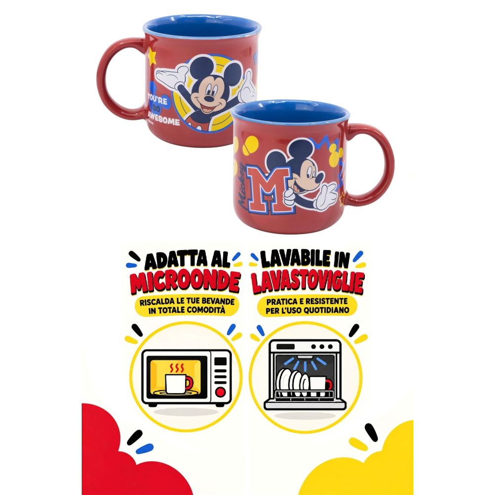 Tazza Topolino DISNEY Modello Mug Doppio Colore 355 Ml in Confezione- 83056
