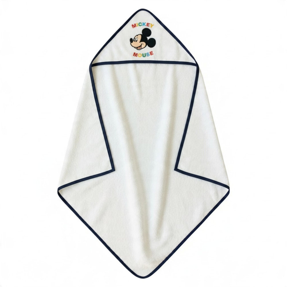 Accappatoio Triangolo Topolino Mickey Mouse DISNEY Neonato Bambino Asciugamano in Cotone - Mic1726/1