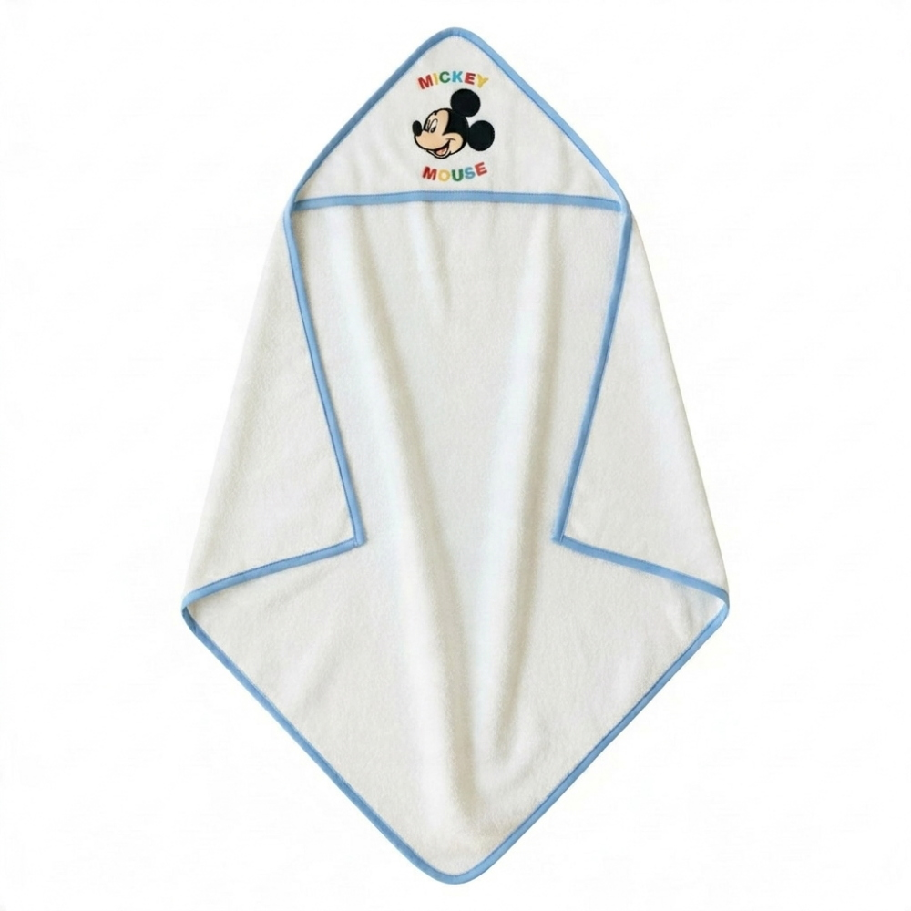Accappatoio Triangolo Topolino Mickey Mouse DISNEY Neonato Bambino Asciugamano in Cotone - Mic1726/2