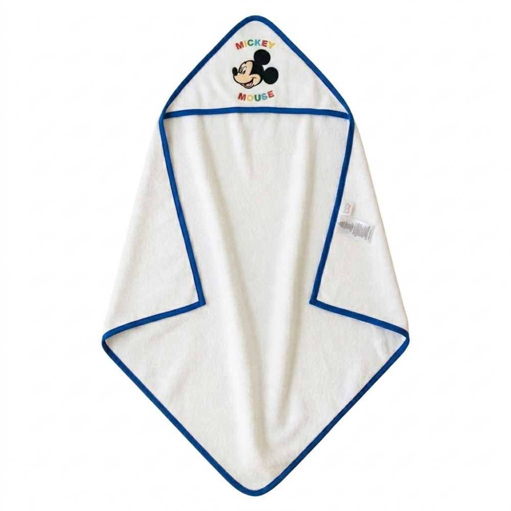 Accappatoio Triangolo Topolino Mickey Mouse DISNEY Neonato Bambino Asciugamano in Cotone - Mic1726/3