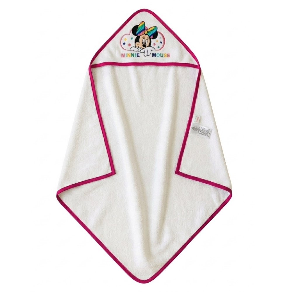 Accappatoio Triangolo Minnie Mouse DISNEY Neonato Bambina Asciugamano in Cotone - Min1727/2