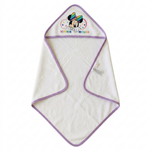 Accappatoio Triangolo Minnie Mouse DISNEY Neonato Bambina Asciugamano in Cotone - Min1727/3