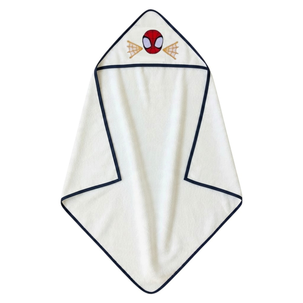 Accappatoio Triangolo Spidey MARVEL Neonato Bambino Asciugamano in Cotone - Spm1631bluscuro