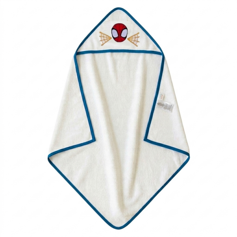 Accappatoio Triangolo Spidey MARVEL Neonato Bambino Asciugamano in Cotone - Spm1631bluelettrico