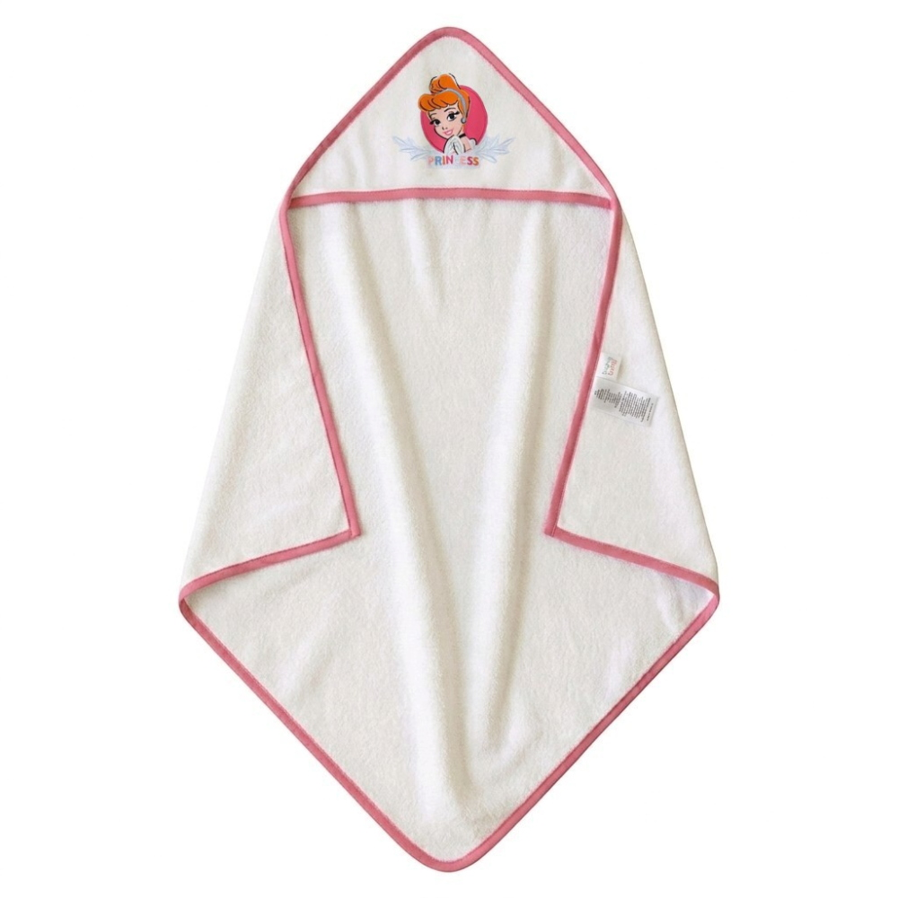 Accappatoio Triangolo Cenerentola Principesse DISNEY Neonata Bambina Asciugamano in Cotone - Pri1633rosa