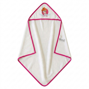 Accappatoio Triangolo Cenerentola Principesse DISNEY Neonata Bambina Asciugamano in Cotone - Pri1633rosascuro