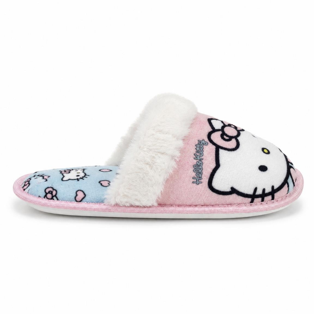 Pantofole Invernali Hello Kitty Sanrio Antiscivolo Ciabatte a Punta Chiusa - 7413