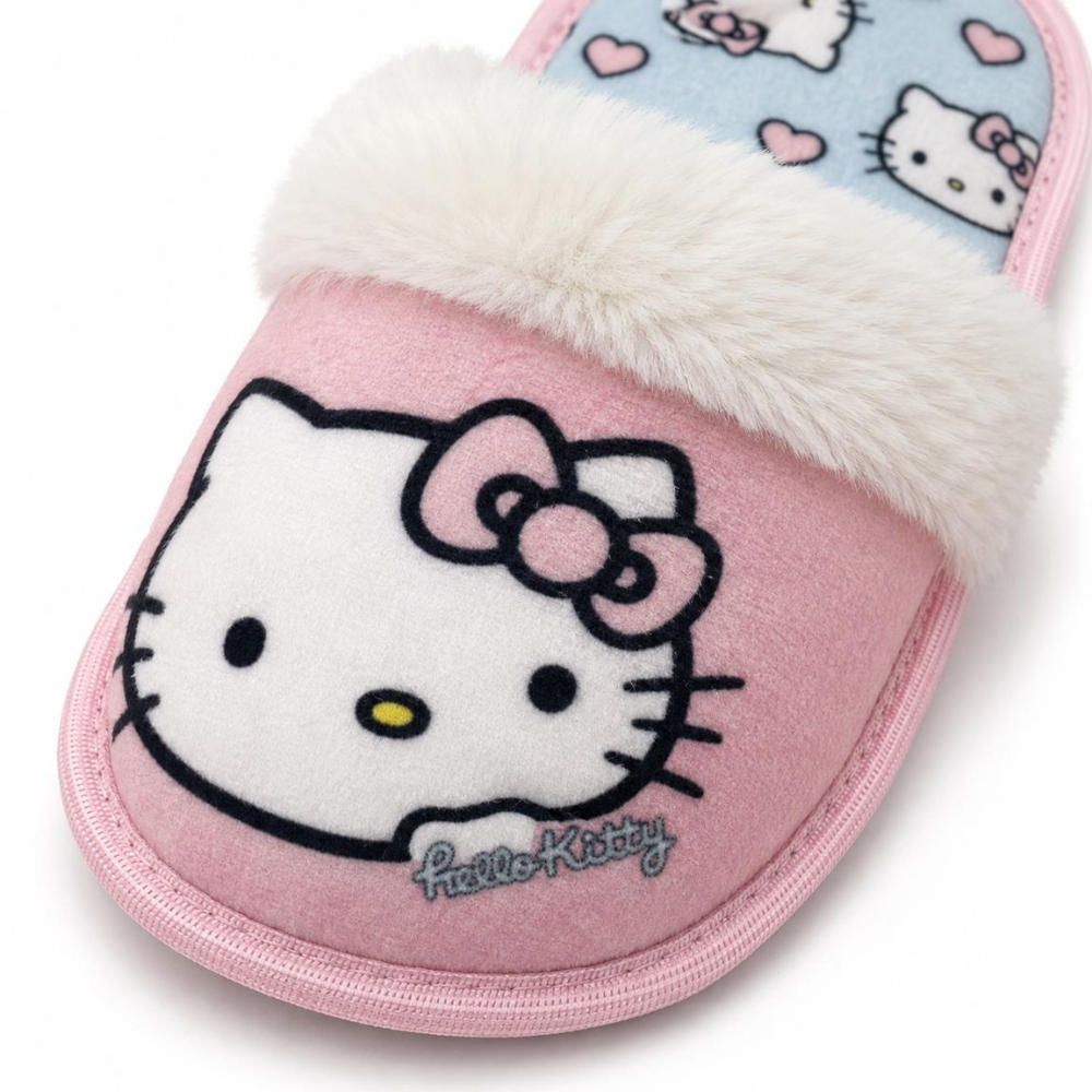 Pantofole Invernali Hello Kitty Sanrio Antiscivolo Ciabatte a Punta Chiusa - 7413