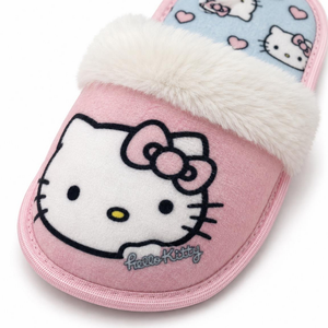Pantofole Invernali Hello Kitty Sanrio Antiscivolo Ciabatte a Punta Chiusa - 7413