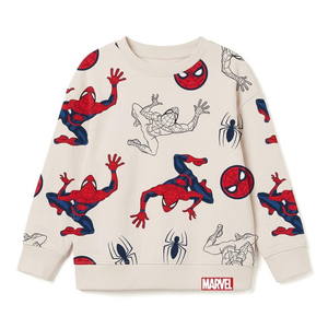 Felpa Spiderman MARVEL Bambino in Misto Cotone Garzato Maglia Felpata - 3508